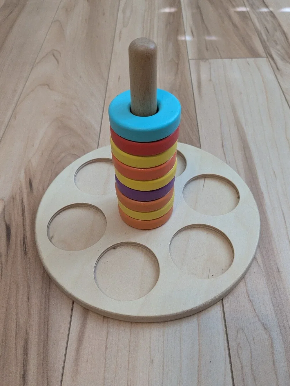 Lovevery Wooden Stacking Toy Rainbow Rings